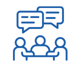 NHS-apprentice-page-icon-2 Line drawing of people talking around a table